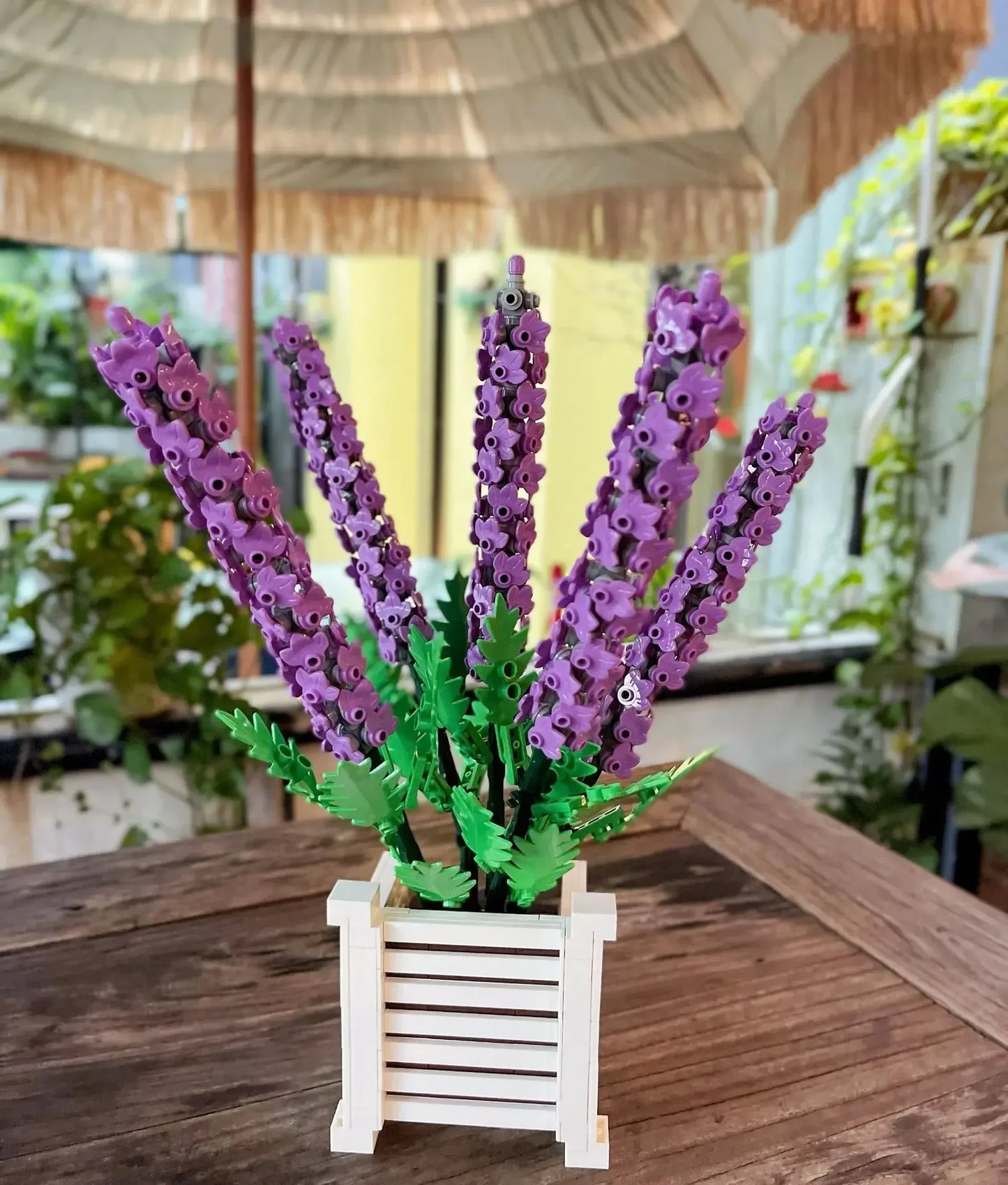 Creativity Flower 1204PCS Lavender Building Blocks Home Decoration Desktop Ornament Bricks Toys for Children's Christmas Gift