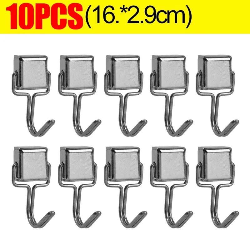 30/1PCS Strong Magnetic Hook Multi-Purpose Wall-mounted Hooks Home Kitchen Bathroom Storage Magnet Hooks Keys Holder Hanger