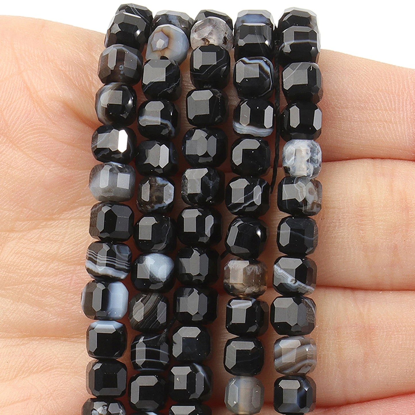 Faceted Natural Tourmaline 5mm Square Cube Shape Beads for Jewelry Making Diy Bracelet Necklace Beading Accessories