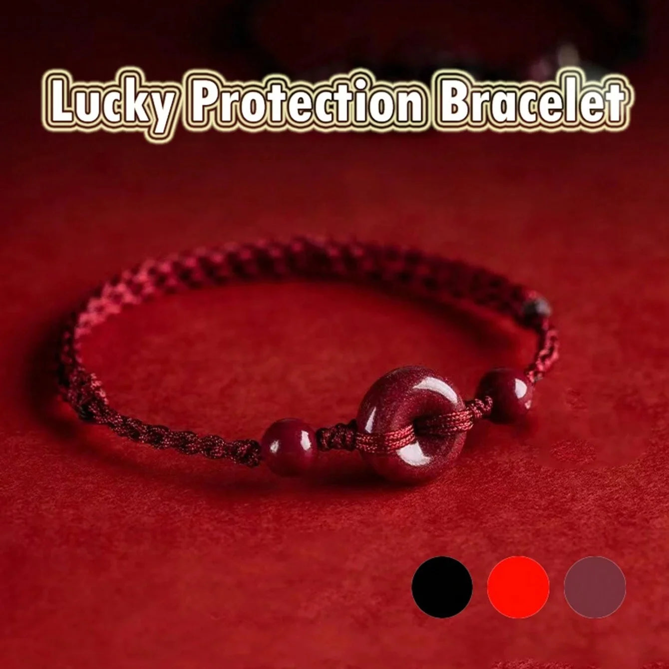 Handmade Lucky Cinnabar Red Gold Color Ping Buckle Beads Natural Stone Lotus Bracelet for Women Bracelet Party Jewelry Gift