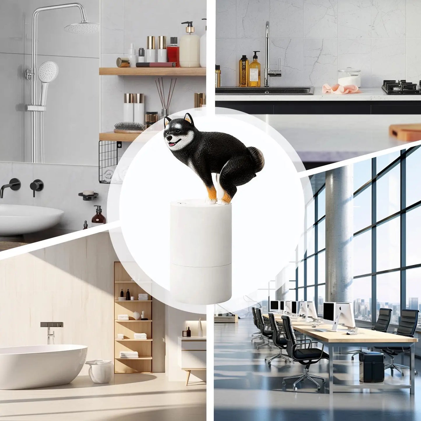 Automatic Soap Dispenser Cute Shiba Inu automatic sensing foam hand soap dispenser Bathroom Accessories perfect Christmas gift