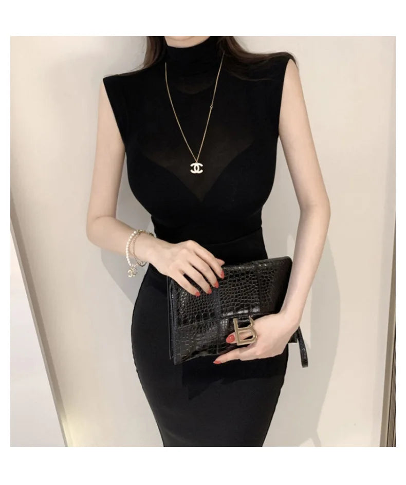 Summer New Modal Corset Tops To Wear Out Sleeveless Turtleneck Tops For Women Korean Casual White Tank Top Women Clothes