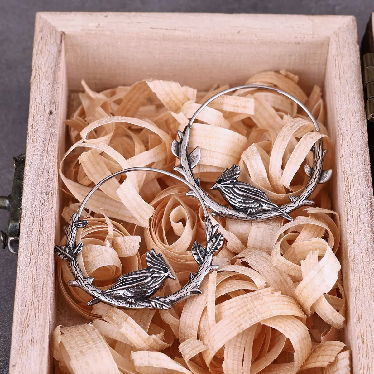 Stainless Steel Raven Round Earrings Punk Party Earrings for Men and Women Charming Everyday Fashion Jewelry Gifts