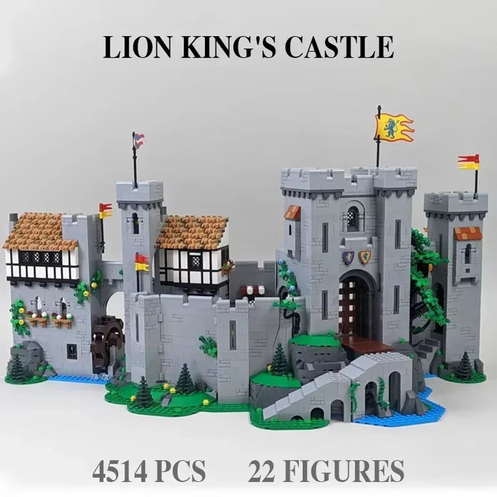 Mini Di Shock the Lion King Knight Medieval Castle Difficult Assembly Puzzle Building Blocks Birthday Christmas Gift