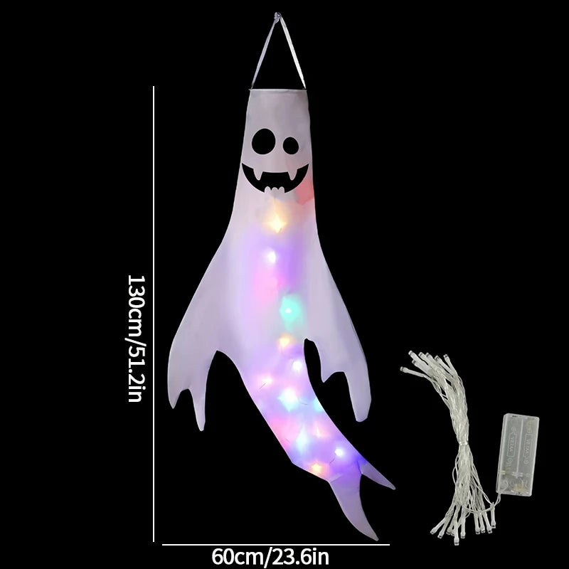 Halloween Floating Ghost Decor  for Home Courtyard Hanging Pumpkin Lamps   Halloween Scary Horror Atmosphere Decor