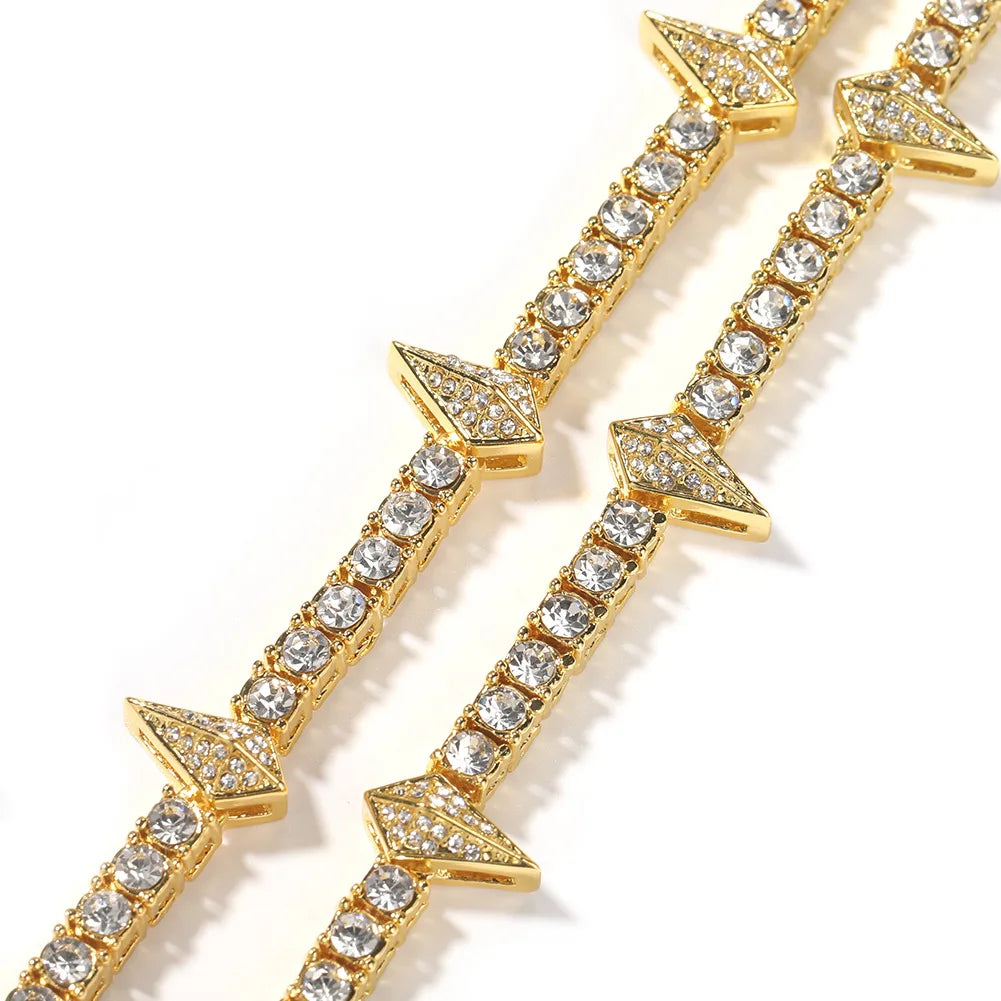 Uwin Black Panther Necklace Zinc Alloy Rhinestone Full Iced Out Personalized 5mm Tennis Chain For Men Christmas Gift