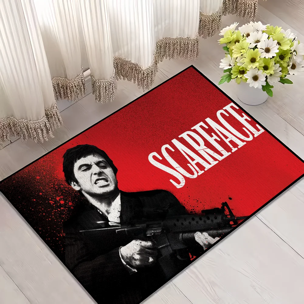 Film Scarface Door Mat Welcome Entrance Balcony Bathroom Floor Non-slip Rug Bedroom Carpet Home Decoration