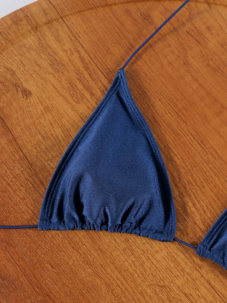 Bikinis Solid Bikinis Low Waist Bathing Suit Women's Swimming Suit 2025 Biquinis Two Pieces Suit Summer Swimwear