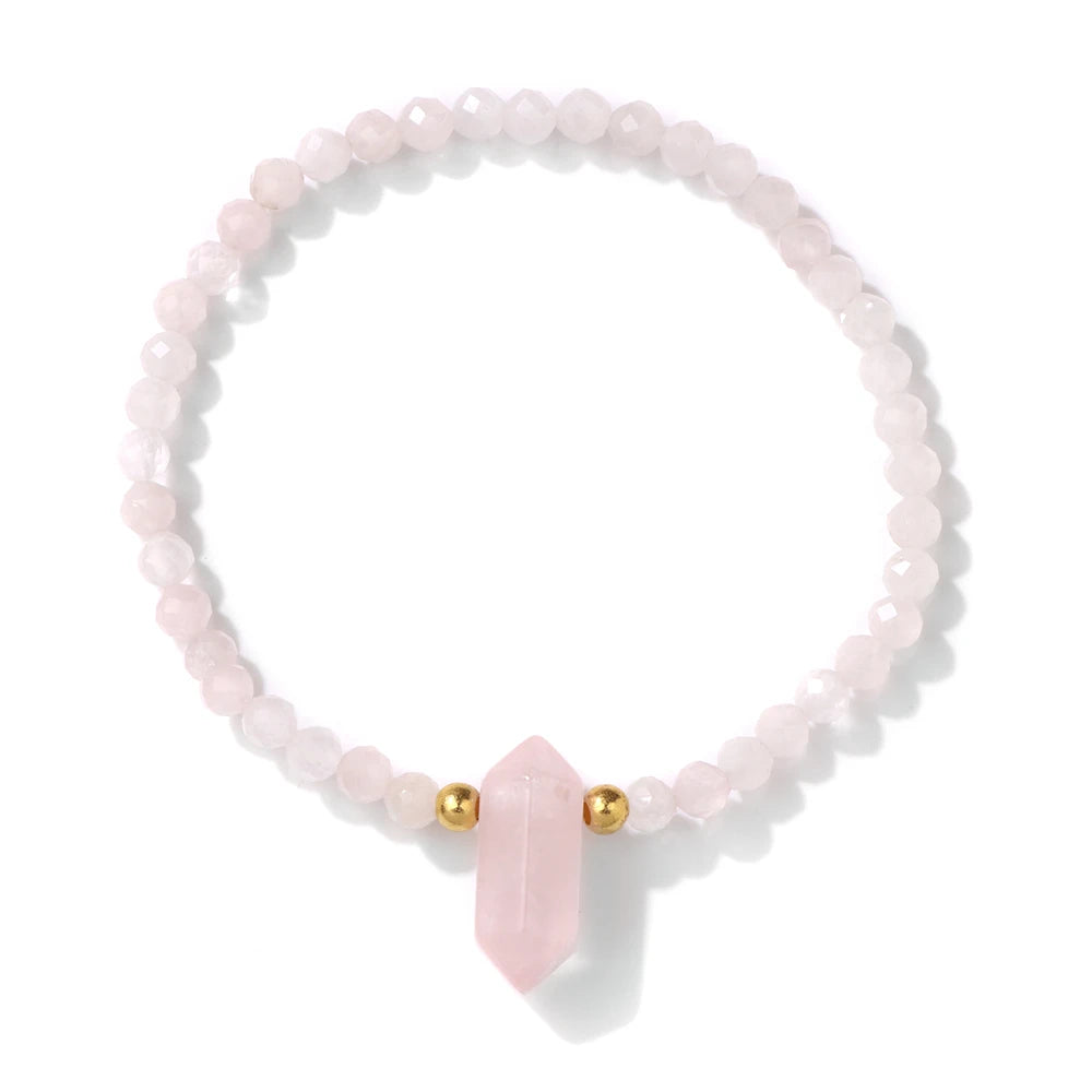 4MM Natural Stone Tourmaline Bracelets For Women Men Crystal Faceted Beaded Bracelet Healing Reiki Handmade Exquisite Jewelry