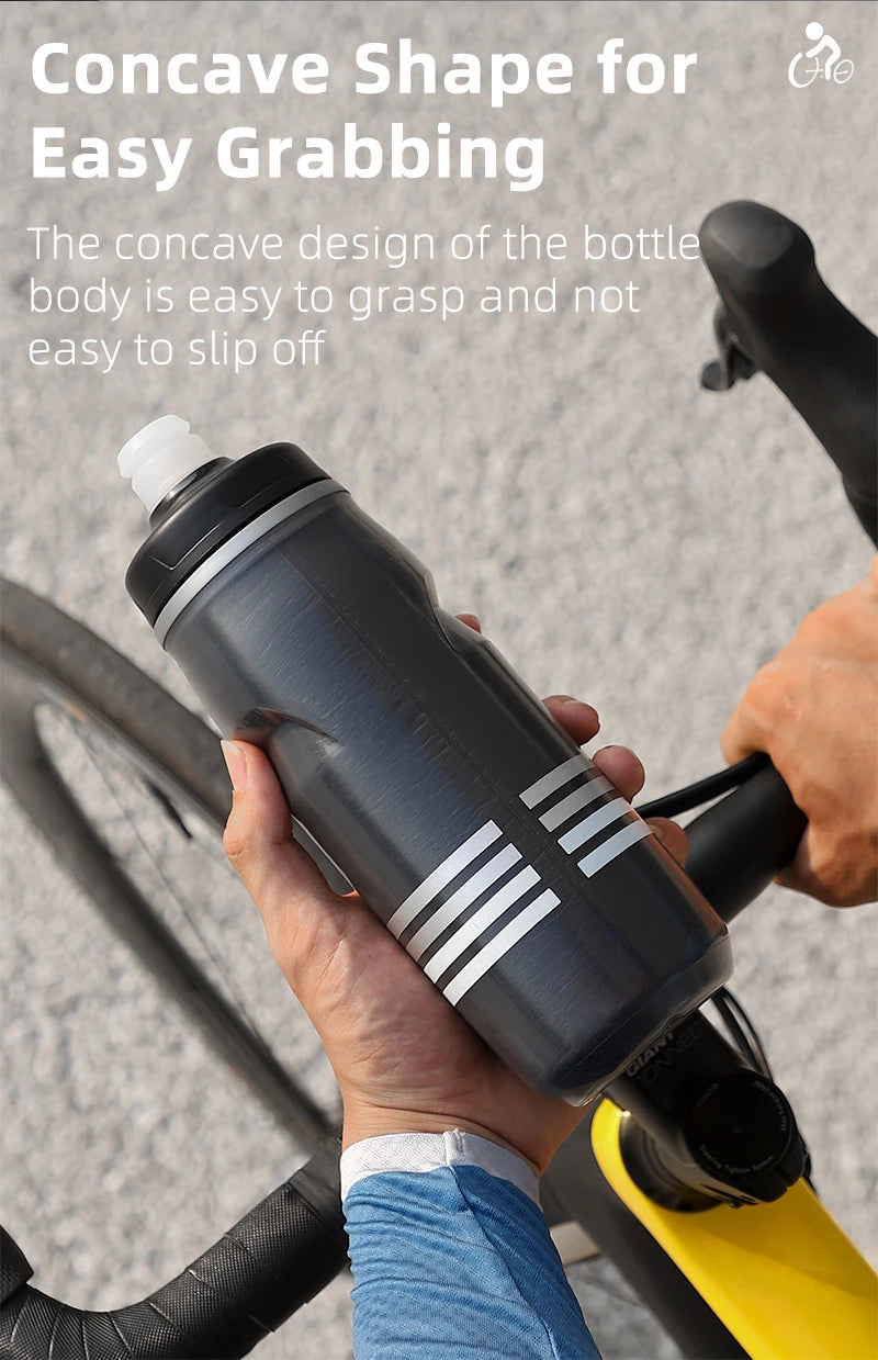 WEST BIKING 620ML Bicycle Bottle MTB Road Bike Water Bottle Outdoor Sports Plastic Drink Cycling Cold Insulation Water Bottle