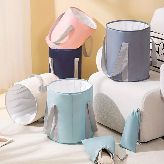 Travel Camping Foldable Basin Washbasin Bucket Bathroom Folding Basin Foot Bath Sink Foot Soak Bag Folding Foot Bath Bucket