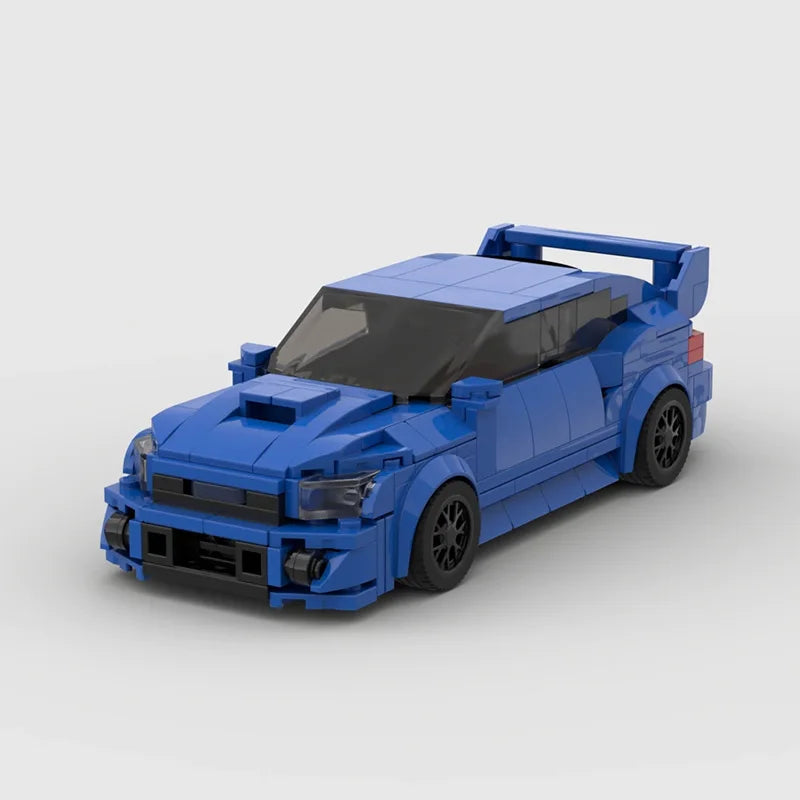 Technical Car MOC Subarued Imprezas WRX STi 2007 Speed Vehicles City Racing Model Set Building Blocks Kid Toys Christmas Gift