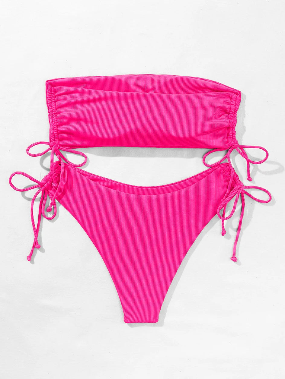 Sexy Solid Bikinis Women's Swimwear Push Up Female Swimsuit Swimming Bathing Suits Brazilian Girls Bikini Set Beach Wear Bather