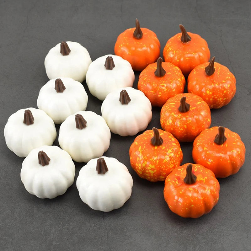 6PCS/Lot Simulated Pumpkin Yellow/White Available DIY Decoration Photography Prop for Thanksgiving Halloween Atmosphere Gift ZYF
