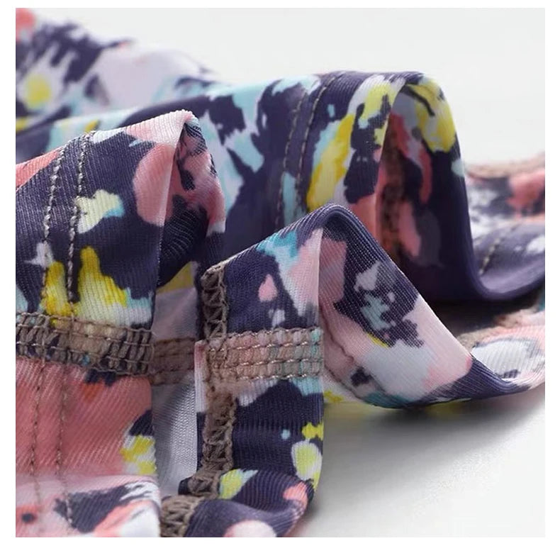 Summer Sun Protection Swimming Mask Flowers Balaclava Swim Cap Sun UV Protection Breathable Swim Cap for Women Men