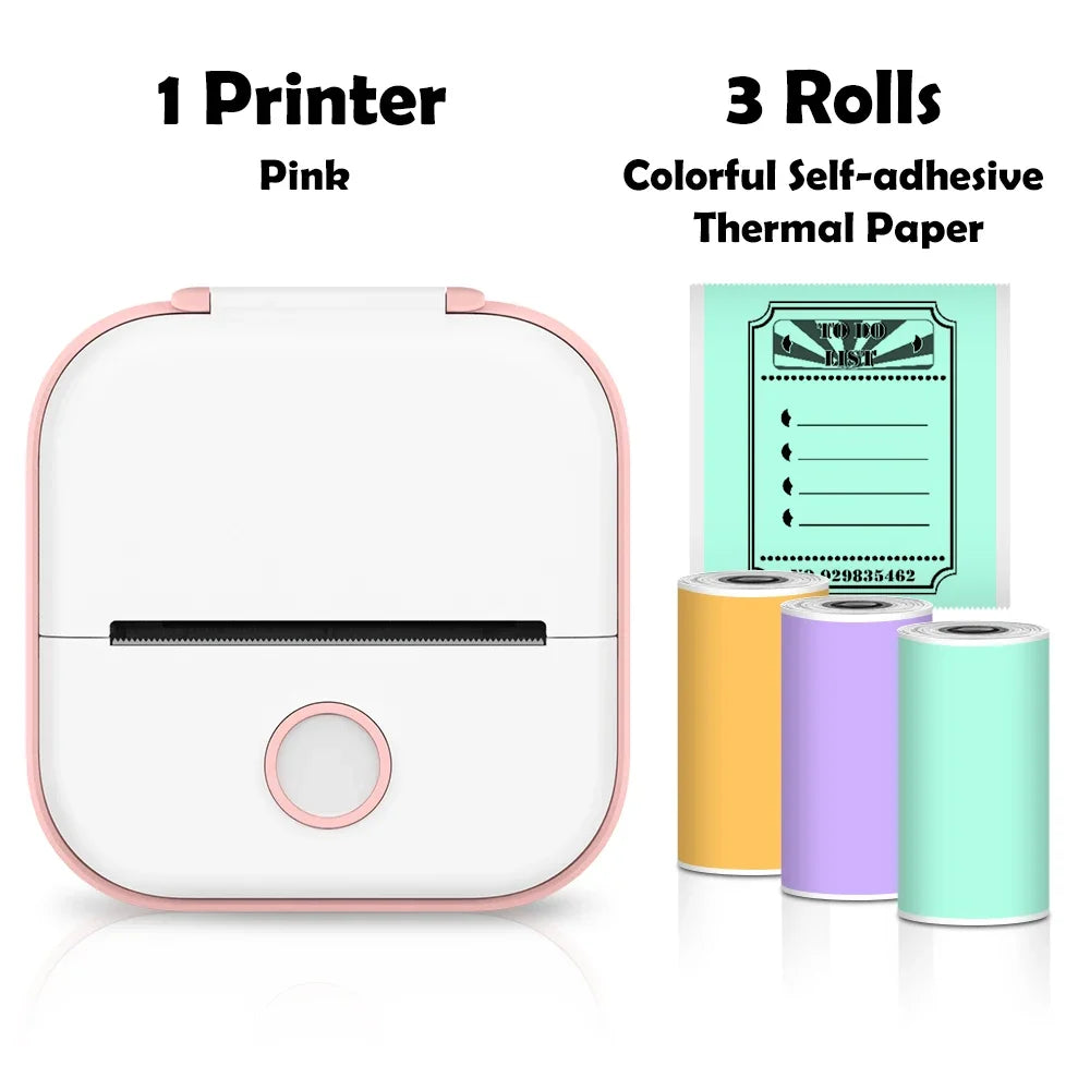 Phomemo T02 Portable Mini Wireless Thermal Pocket Printer Self-adhesive Stickers Use for DIY,Journal Sticker impresora portátil