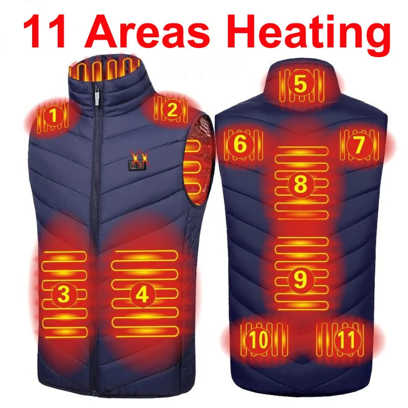 17 Areas Usb Heated Jacket Men Women Electric Heated Vest Heating Vest Heated Bodywarmer Usb Inner Heat Vest Veste Chauffante