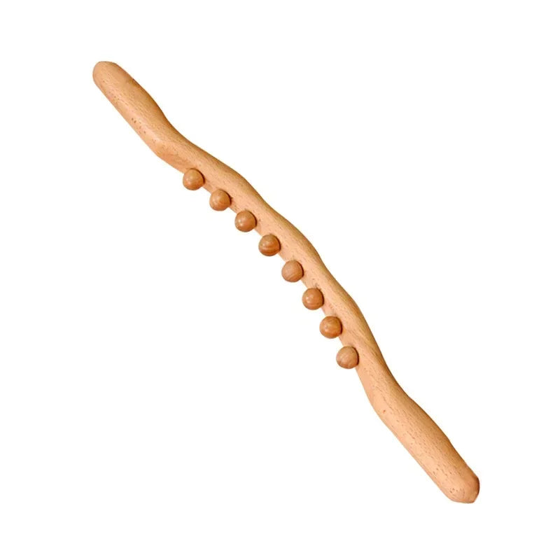 20/8 Beads Gua Sha Massage Stick Back Massage Tendons Wood Scraping Stick Point Treatment Gus A Sha Tool Muscle Relaxing