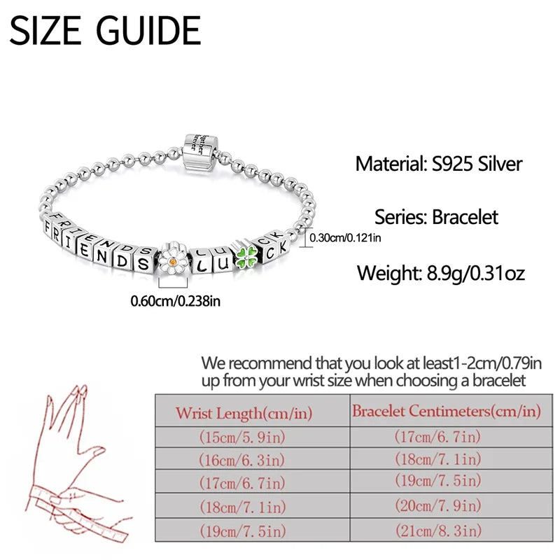 Original 17-20CM 925 Sterling Silver Heart Shaped Lock Star Moon Bracelet For Women Fine Anniversary Jewelry