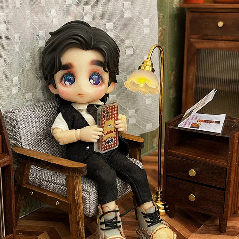 1/6 Doll House Model Furniture Accessories Led Lights Battery Operated 1/12 Desk Lamp Bjd Ob11 Gsc Blyth Soldier Lol Miniatures