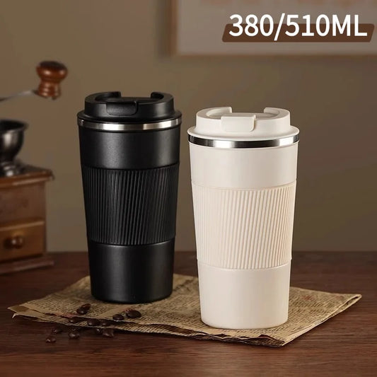 304 Stainless 500ml Steel Vacuum Insulated Water Bottle Anti Slip Coffee Mug Thermal Mug Portable Bottle Office Gift Set