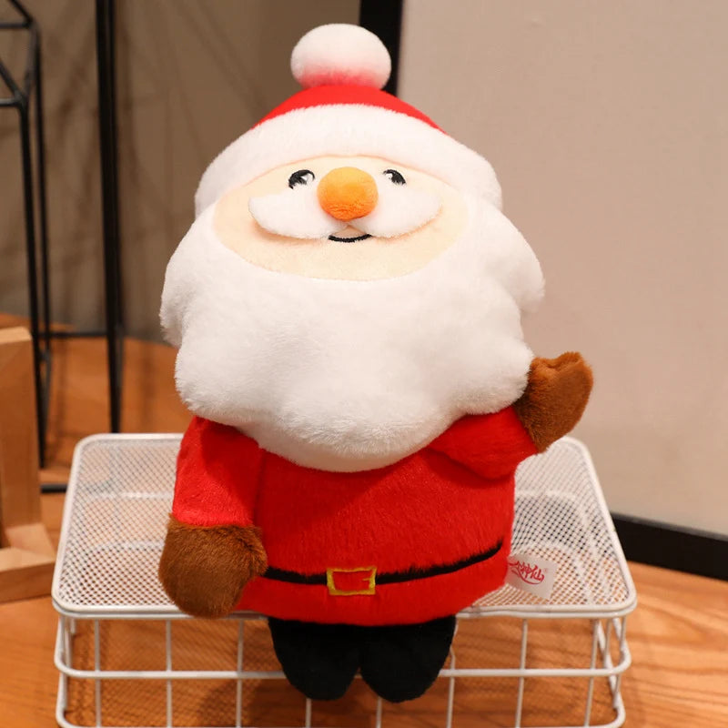 Cute Christmas Gingerbread Man Plush Toy Chocolate Cookie Doll Christmas Tree Santa Claus Decor Christmas Gift Box For Kids