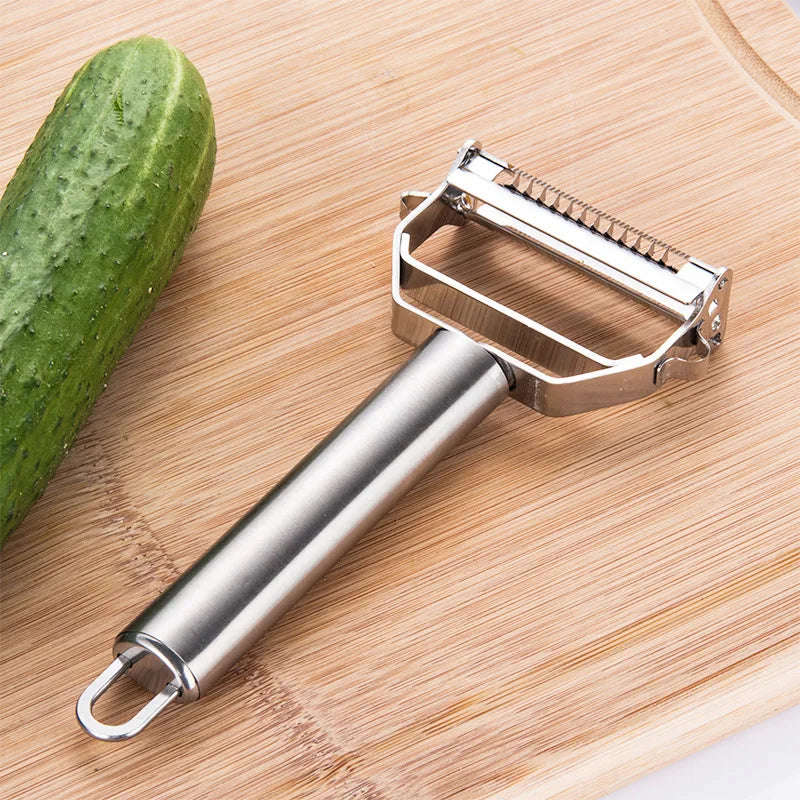 Kitchen Vegetable Peeler Stainless Steel Melon Planer Double-Head Peeler Household Multiple-Function Fruit And Vegetable Peeler