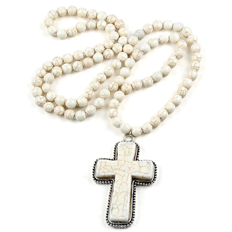 RH 2025 New Fashion Bohemian Style Natural Stone Glass Hematite Knotted Exaggerated Irregular Multicolor Druzy PendantNecklace