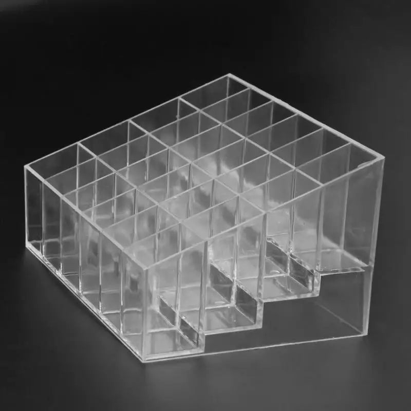 24 Grids Lipstick Holder Display Rack Case Cosmetic Nail Polish Make Up Organiser Box Large Size Acrylic Makeup Organizer