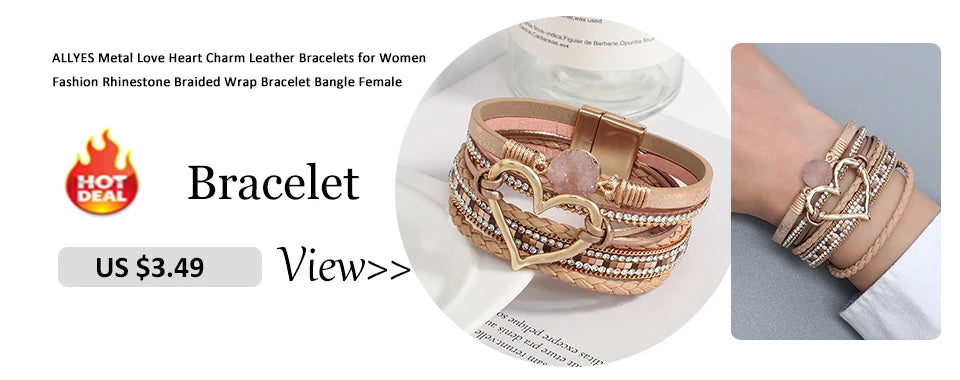 ALLYES Multicolor Rainbow Leather Bracelet Party Jewelry Gifts Fashion Multilayer Slim Strips Wrap Bangle Bracelets for Women