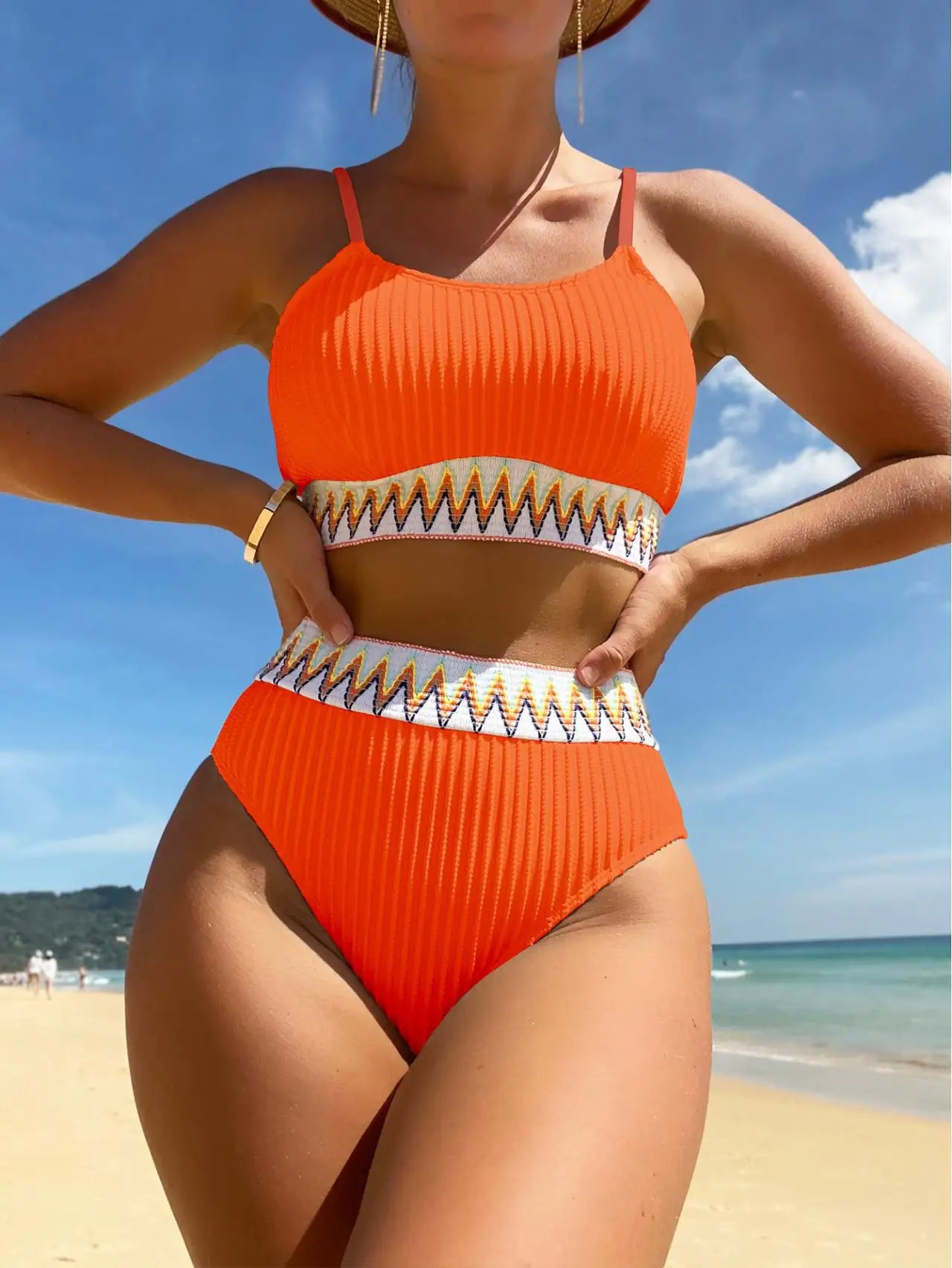 Sexy High Waist Bikinis 2025 Swimsuits Women's Swimwear Push Up Female Beach Swimming Wear Bathing Suits Bikini Set Pool Bather