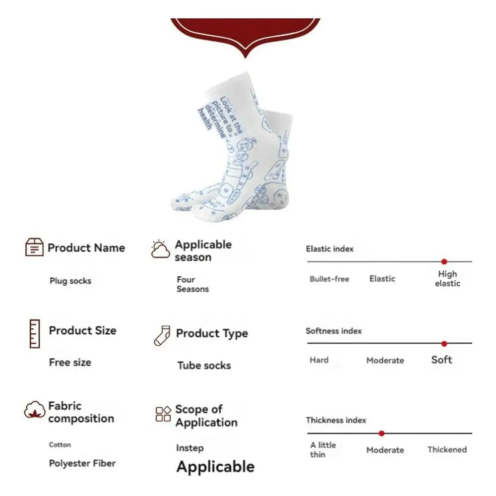 Reflexology Socks with Massage Tool Reusable Foot Pain Relief Foot Massage Socks for Foot Pain Relief at Home Pedicure Tools