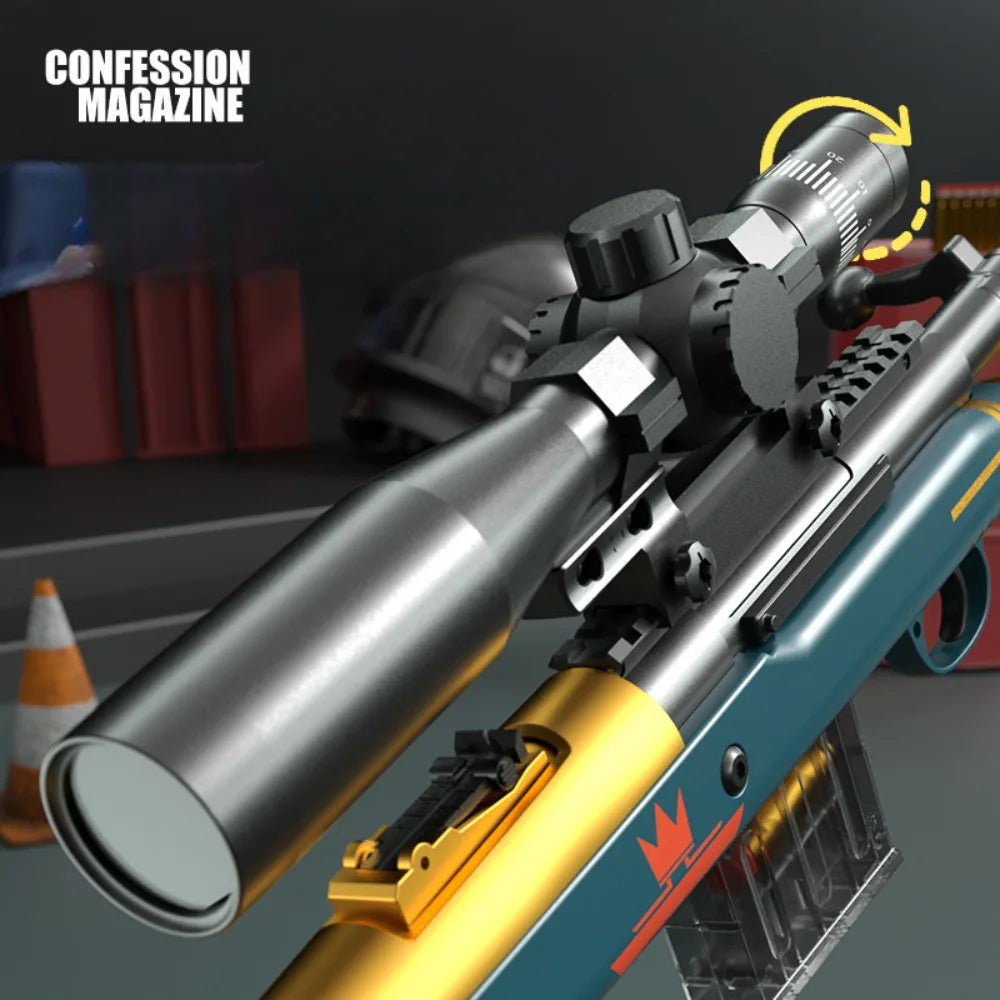 Awm Manual Launchable Safety Shell-Throwing Soft Bullet Toy Gun Sniper Rifle Outdoor CS Shoot Game for Adult Boy Christmas Gift