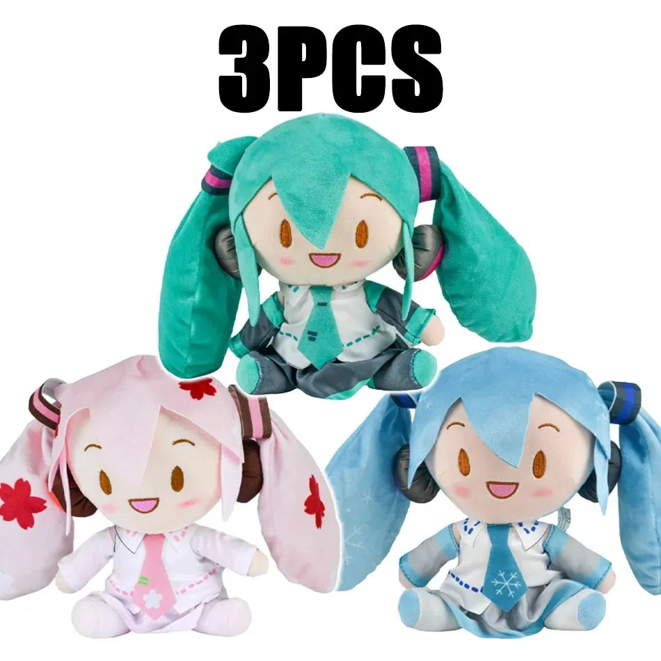NEW 20/25cm Japanese Anime Plush Stuffed Toy Hatsune Miku Plush Doll Soft Pillow Future Doll Cute Christmas Gift For Children
