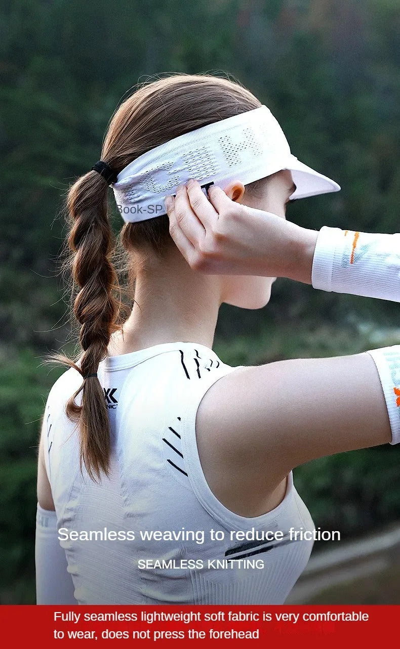 Cooling Stretchy Visor Unisex Sweatband for Men and Women No Slip Band Lightweight Performance Running Sun Protection Visor