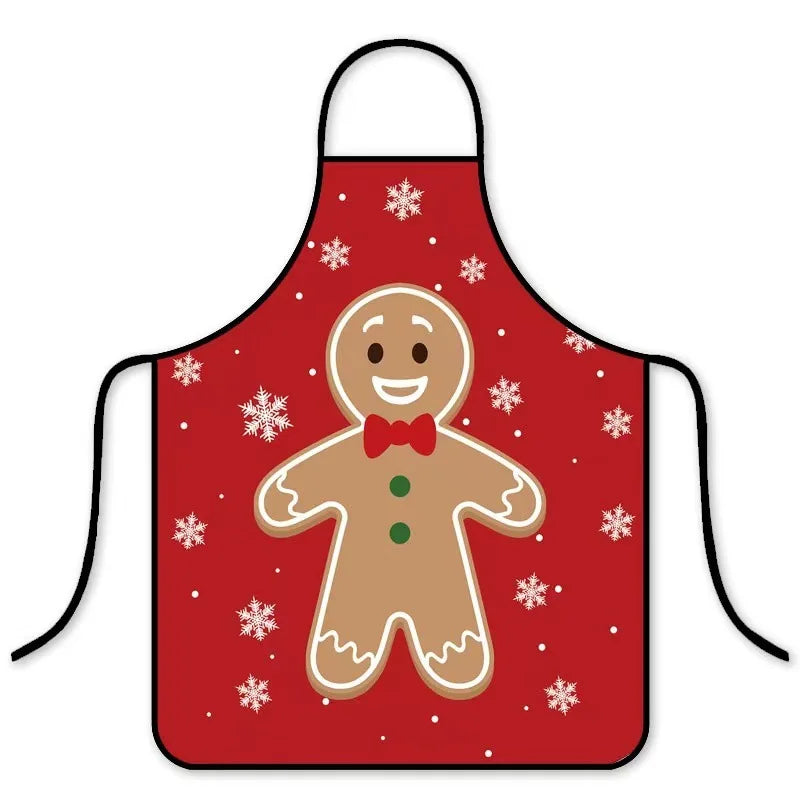 New Christmas Santa Claus apron, oil-resistant Christmas gift, kitchen and dining room decoration
