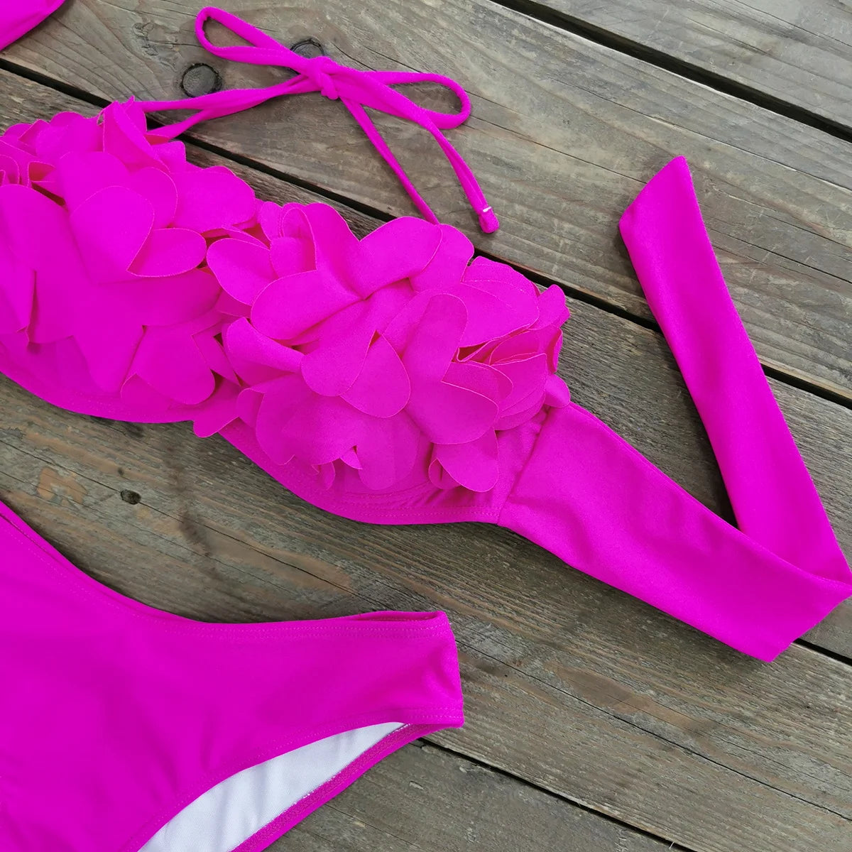 Sexy Push Up Two Pieces Swimwear Hight Waist Bikini Sets Women Swimwear New Printed Ruffle Bandage Bathingsuit Beach Wear 2024