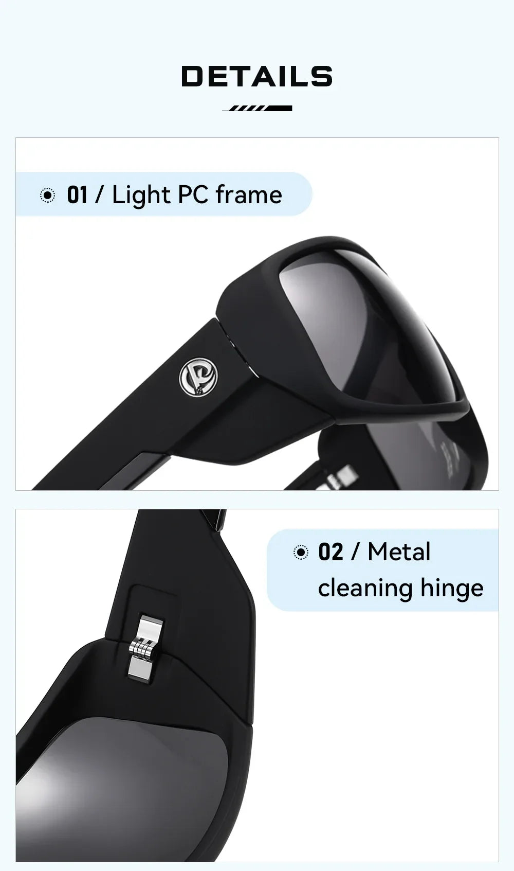 KDEAM New Large Frame Designer Polarized Men Sunglasses Luxury Brand Windproof Driving Glasses Fishing Eyewear Fashion Women Eye