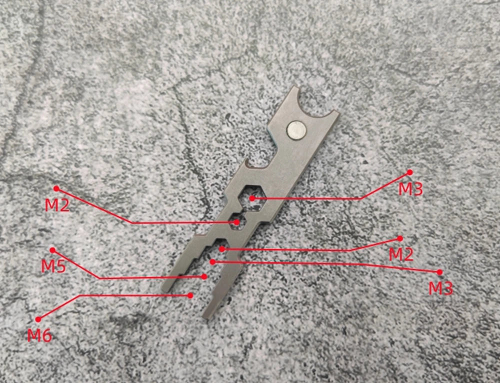 EDC TItanium Alloy with Titanium Key Ring Pry Bar Screwdriver Bottle Opener Handle Multi-tool profession Portable Outdoor Tools