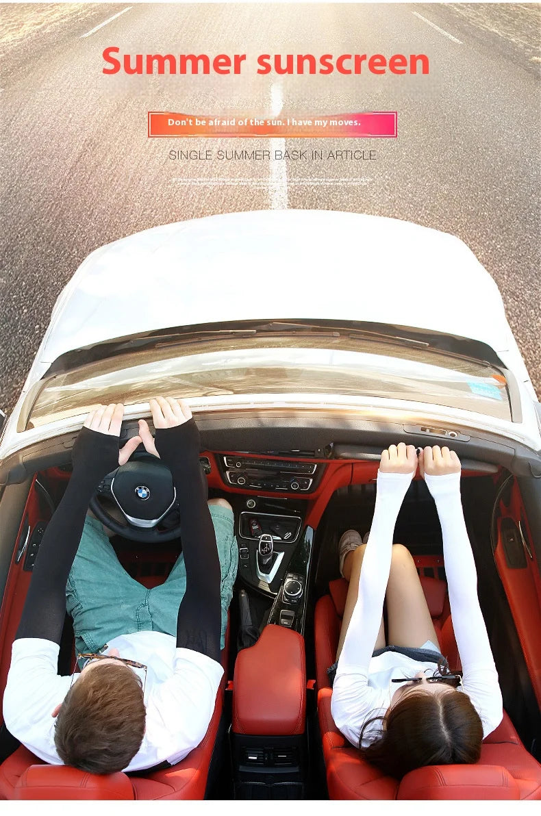 Ice Sleeves for Men and Women Summer Arm Protection Ice Silk Sun Protection Sleeve Cover Outdoor Ice Sleeves UV Protection Thin