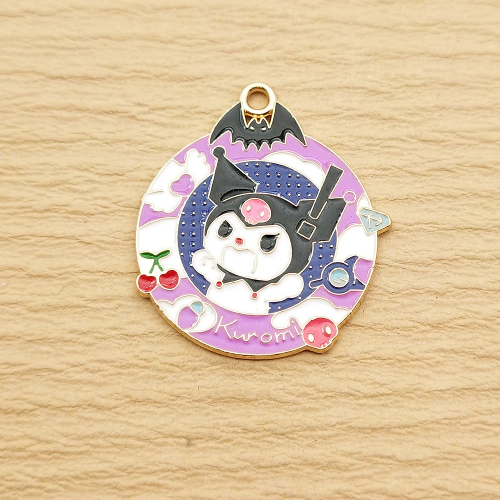 10pcs Cartoon Anime Charm for Jewelry Making Enamel Necklace Bracelet Earring Pendant Diy Accessories Zinc Alloy Gold Plated