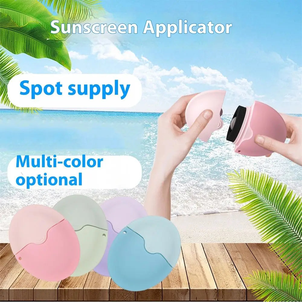 Silicone Suncream Roller Applicator Refillable Stitching Color Isolation Lotion Cream Bottles Oval Sunscreen Lotion Applicator
