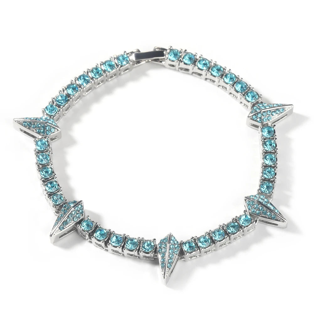 Uwin Black Panther Necklace Zinc Alloy Rhinestone Full Iced Out Personalized 5mm Tennis Chain For Men Christmas Gift