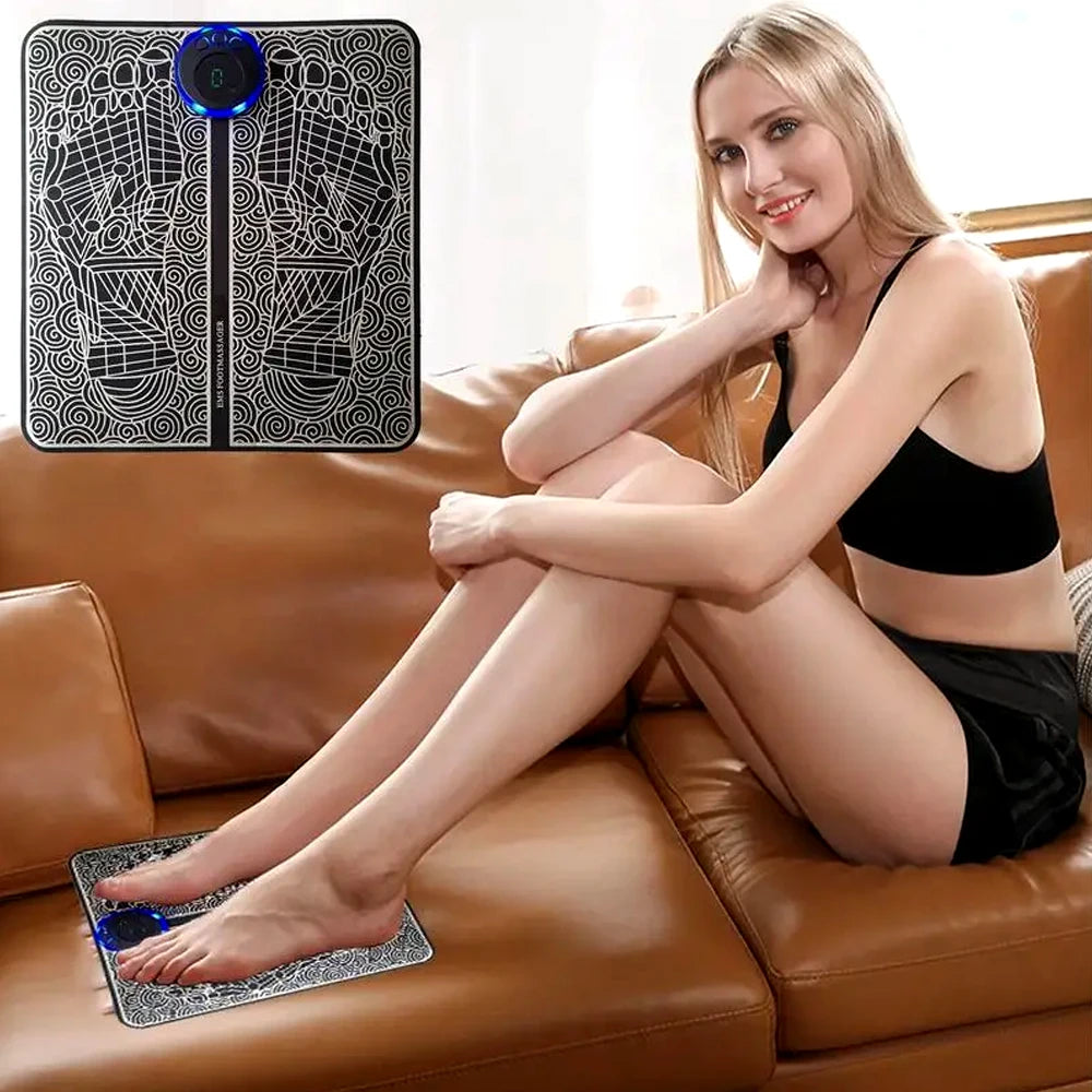 Foot Massager EMS Rechargeable Massage Mat Foot Relaxation Pads Electric Foot Massage Tool To Relieve Sore Feet Home Fitness
