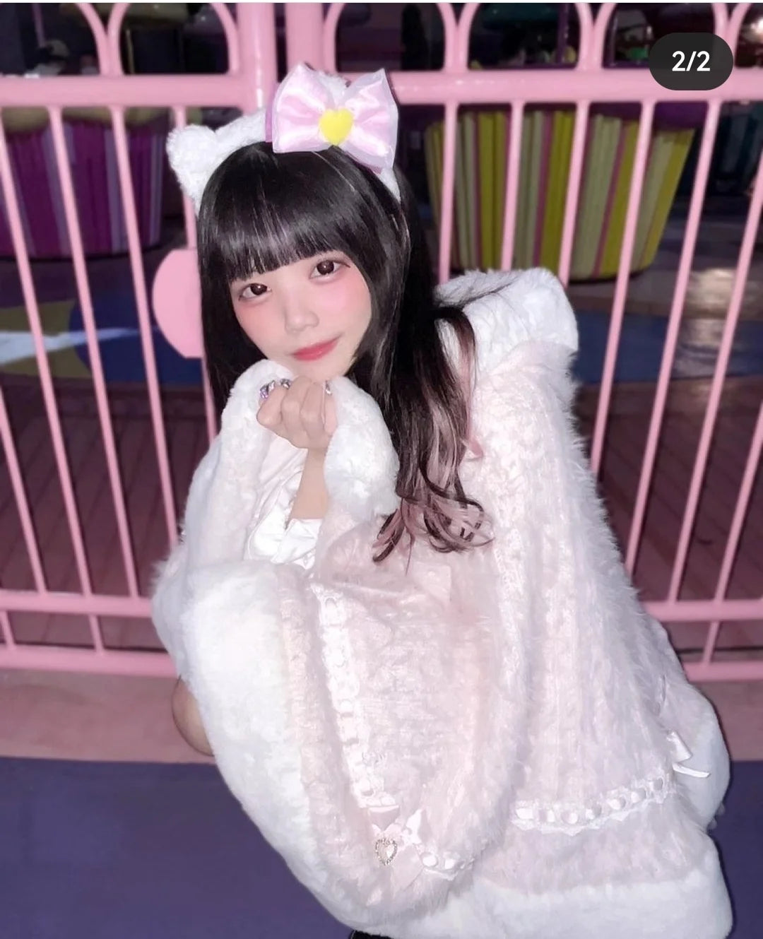 Japanese Sweet Soft Thick Women's Double-Layer Big Ribbon Hooded Knitted Cloak 3 Colors Autumn and Winter Ponchos Warm Jacket