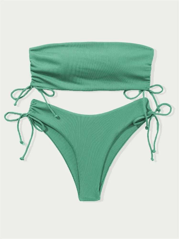 Sexy Solid Bikinis Women's Swimwear Push Up Female Swimsuit Swimming Bathing Suits Brazilian Girls Bikini Set Beach Wear Bather