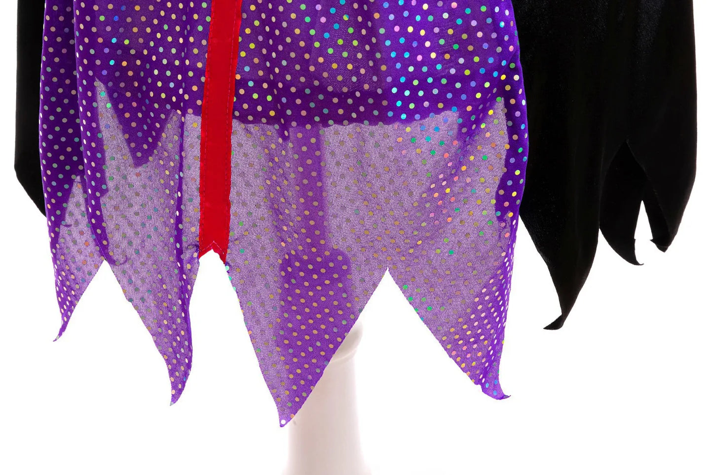 Halloween Costume Girls Cartoon Maleficent Cosplay Dress Children Fancy Witch Disguise Robe Carnival Devil Queen Dot Tulle Frock