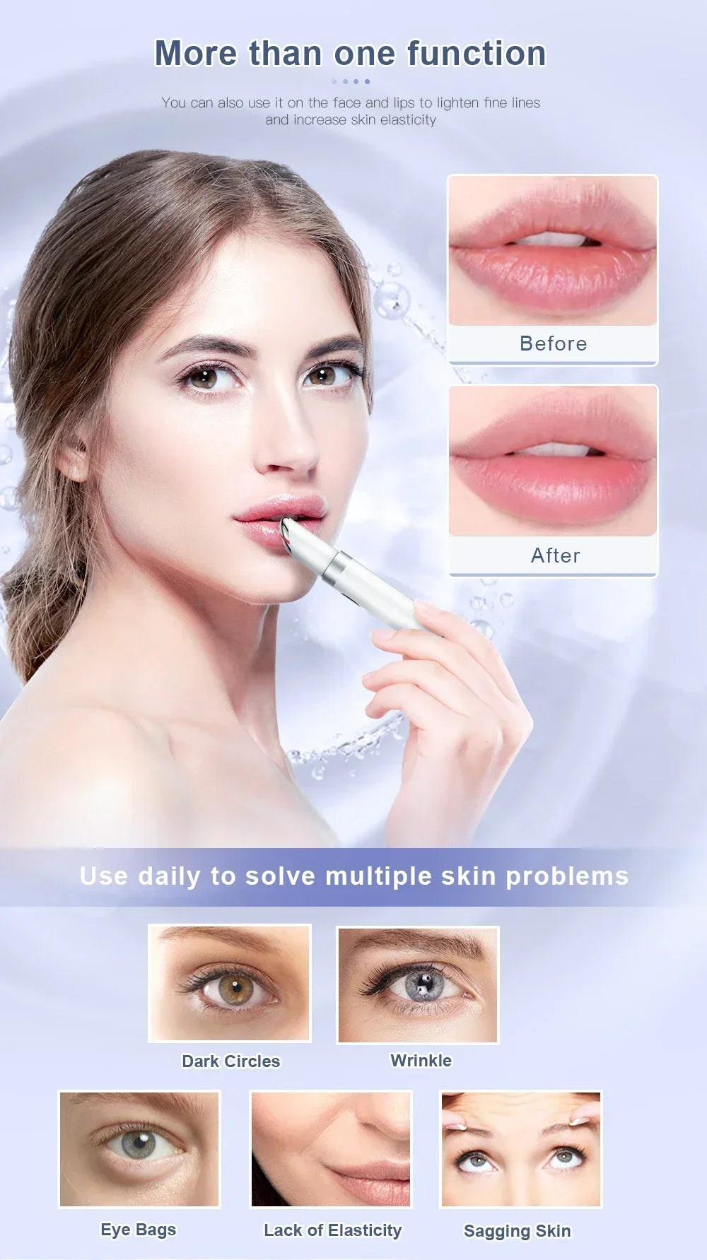 Electric Eye Massager EMS Microcurrent Skin Lifting Reduce Eye Wrinkles Remove Dark Circles Hot Vibration Beauty SkinCare Device