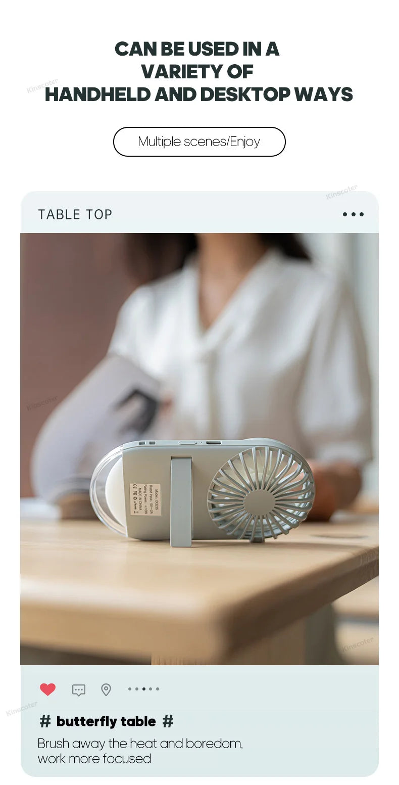 Pockets Mini Portable Fans Handheld USB Rechargeable Hand Fan Mini Desktop Air Cooler Outdoor Fan Cooling Travel Ventilation