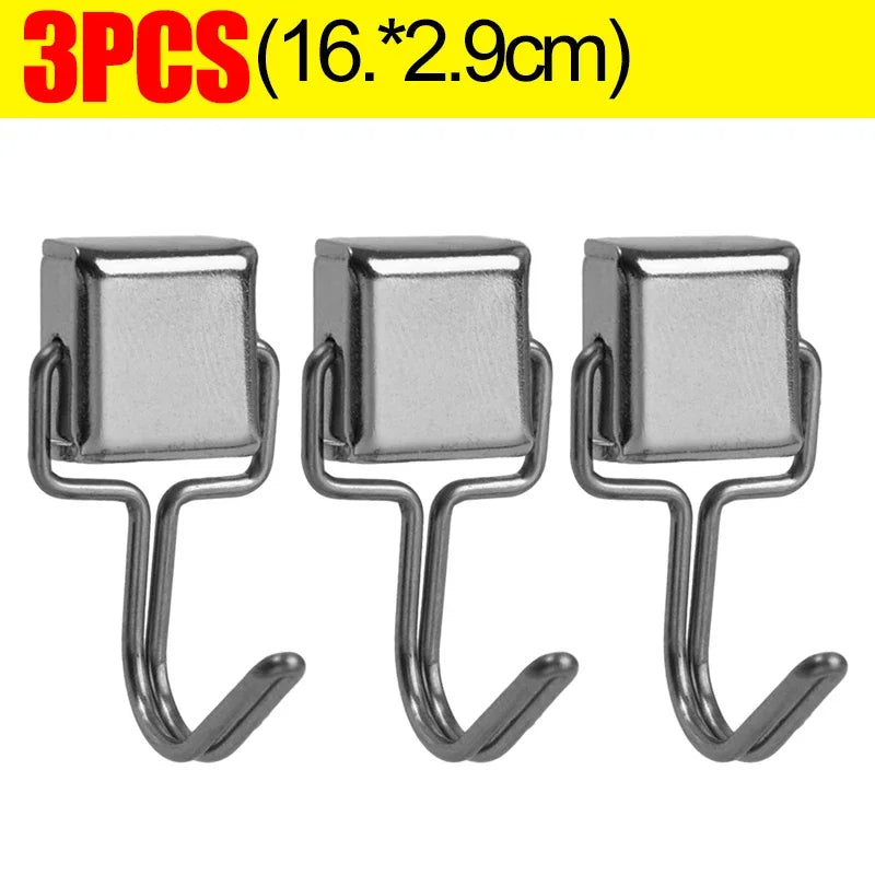 30/1PCS Strong Magnetic Hook Multi-Purpose Wall-mounted Hooks Home Kitchen Bathroom Storage Magnet Hooks Keys Holder Hanger